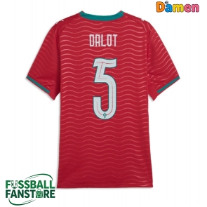 Portugal Diogo Dalot #5 Replik Heimtrikot Damen WM 2026 Kurzarm